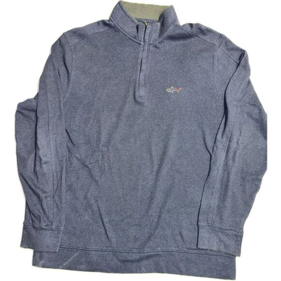 Greg Norman Sweater Mens Extra Large Blue Casual Quarter Zip Pullover Sweatshirt - Picture 1 of 5